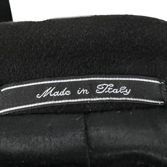 Neiman Marcus Mens 2XL Coat Jacket 100% Cashmere Black Made In Italy Buttons - Picture 7 of 15